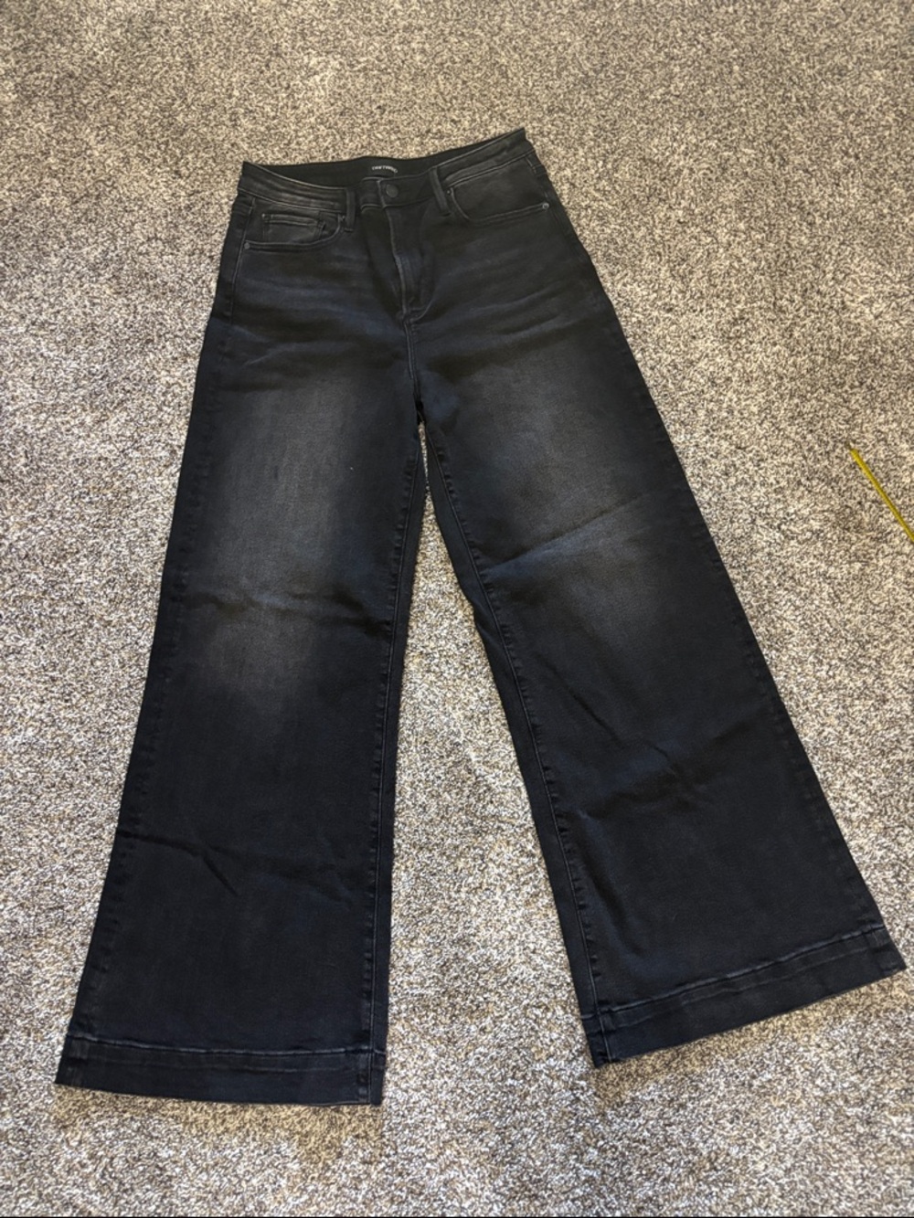 DRIFTWOOD Black High-Rise Wide Leg Jeans